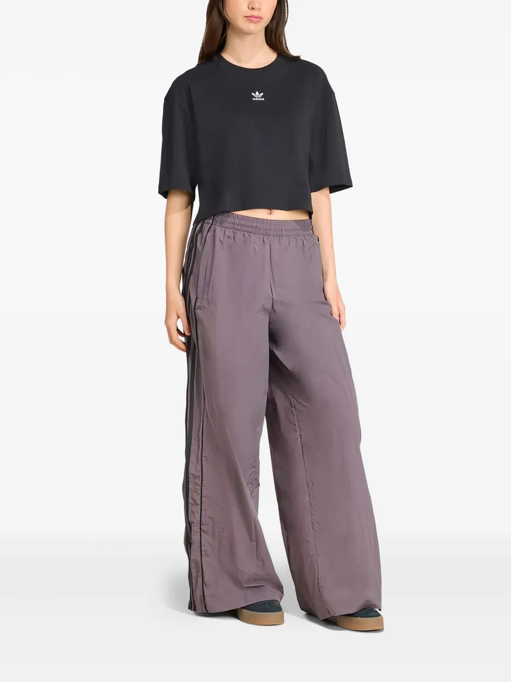 adidas  stripe palazzo trousers