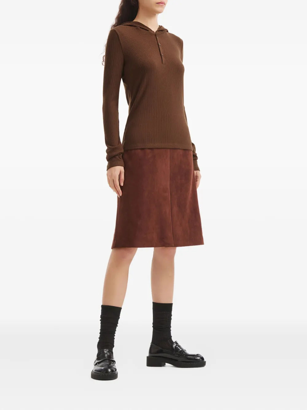 b+ab buttoned hoodie