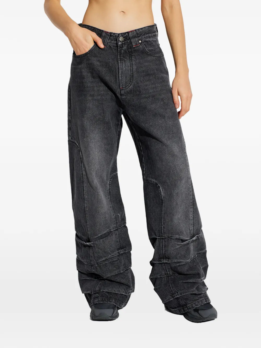 AVAVAV smoke-detailed wide-leg jeans