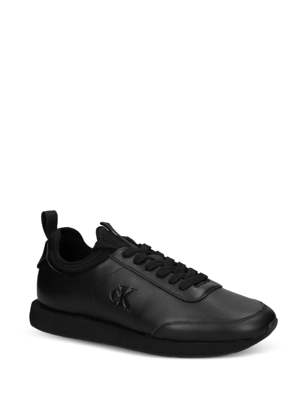 Calvin Klein logo-embossed leather sneakers