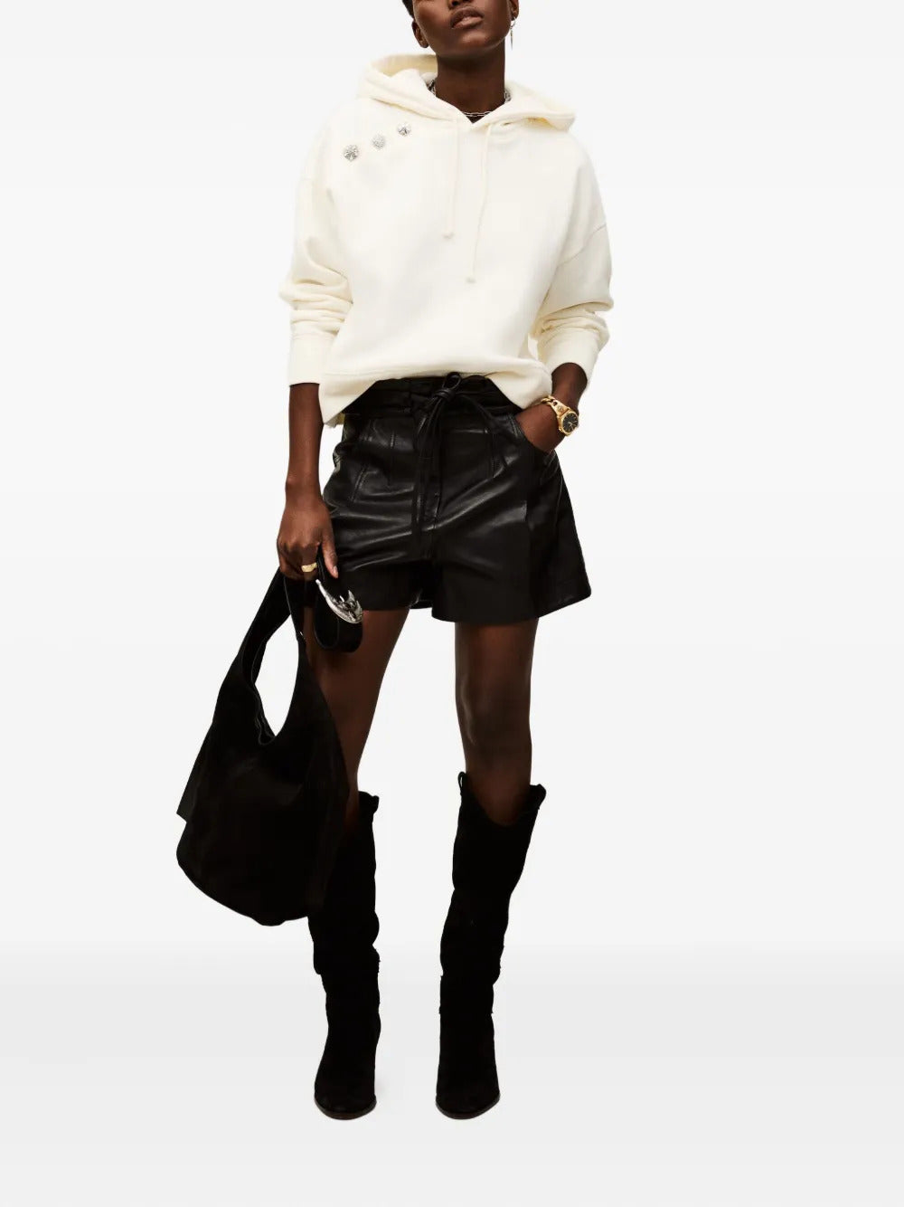 Ba&Sh  Didi embellished hooded hoodie