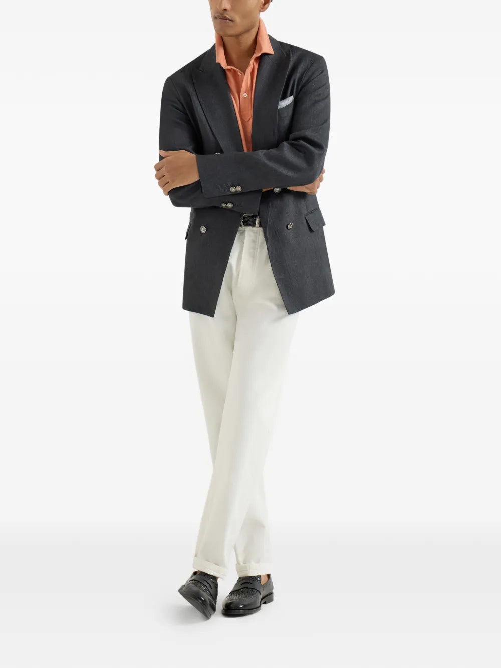 Brunello Cucinelli button-fastening short-sleeve polo shirt