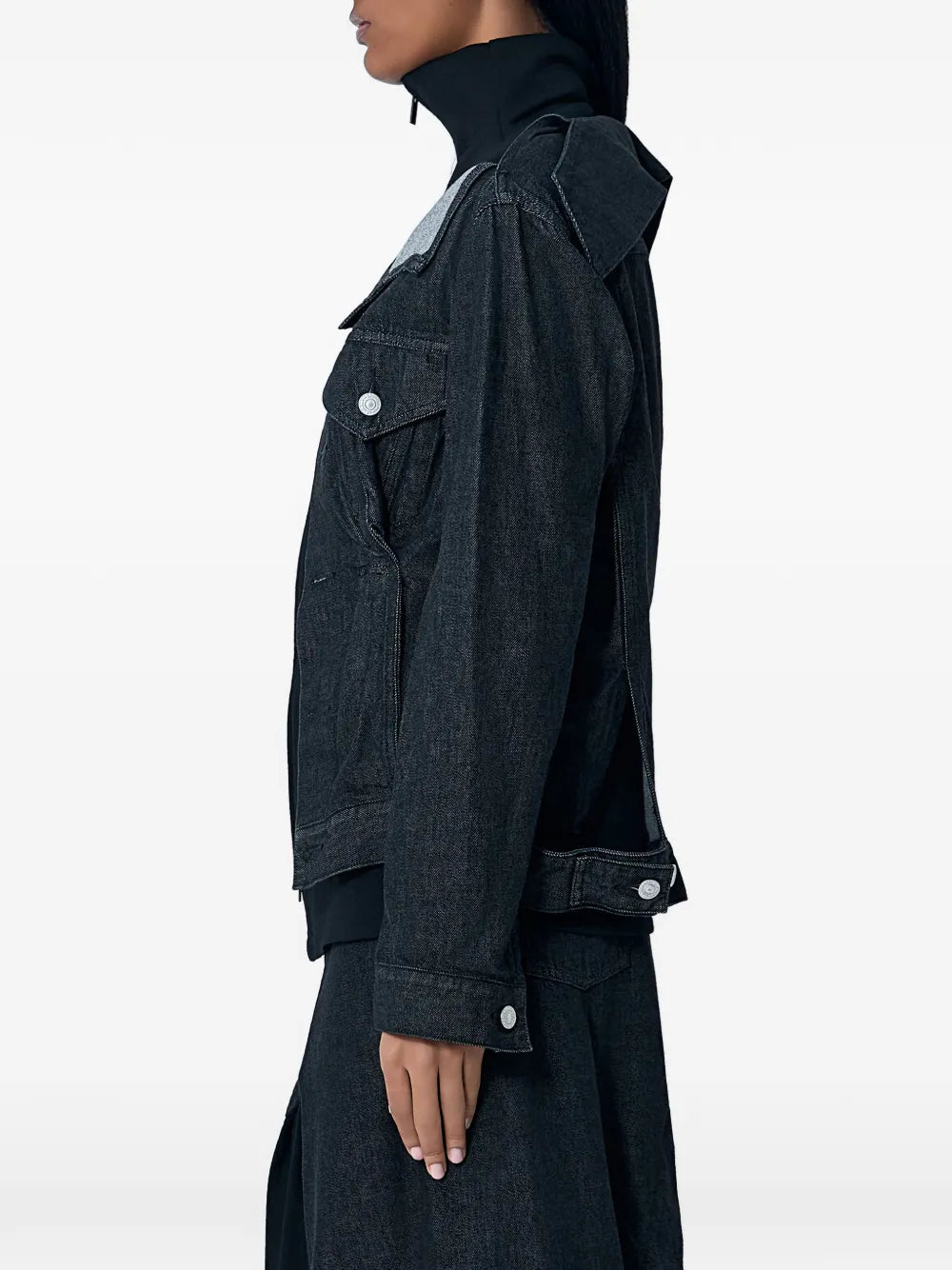 Yohji Yamamoto  contrast-panel denim jacket