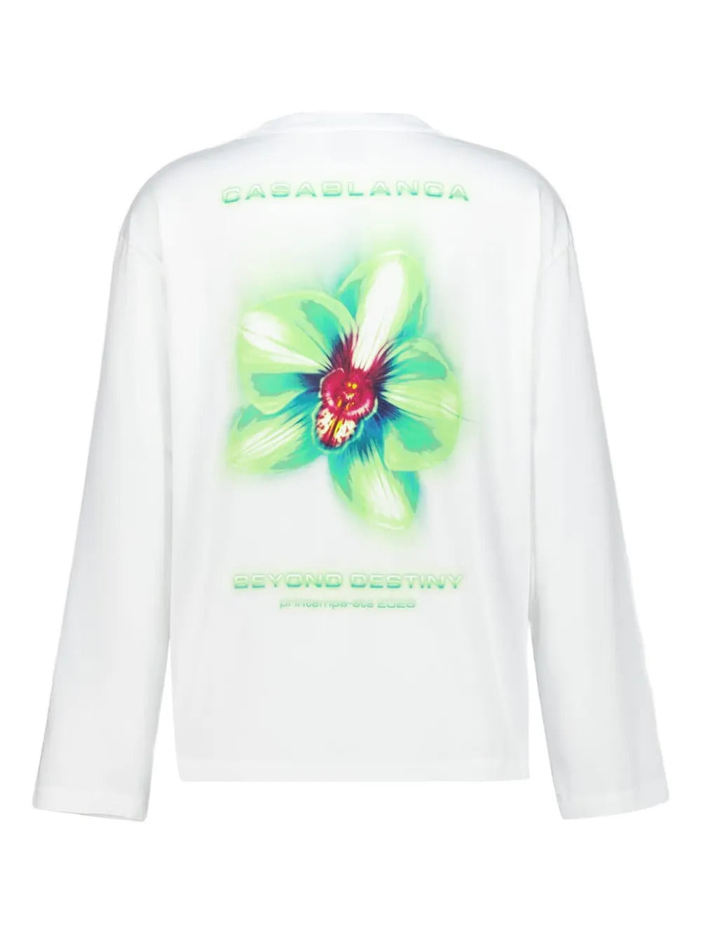 Casablanca orchid-print long-sleeved T-shirt
