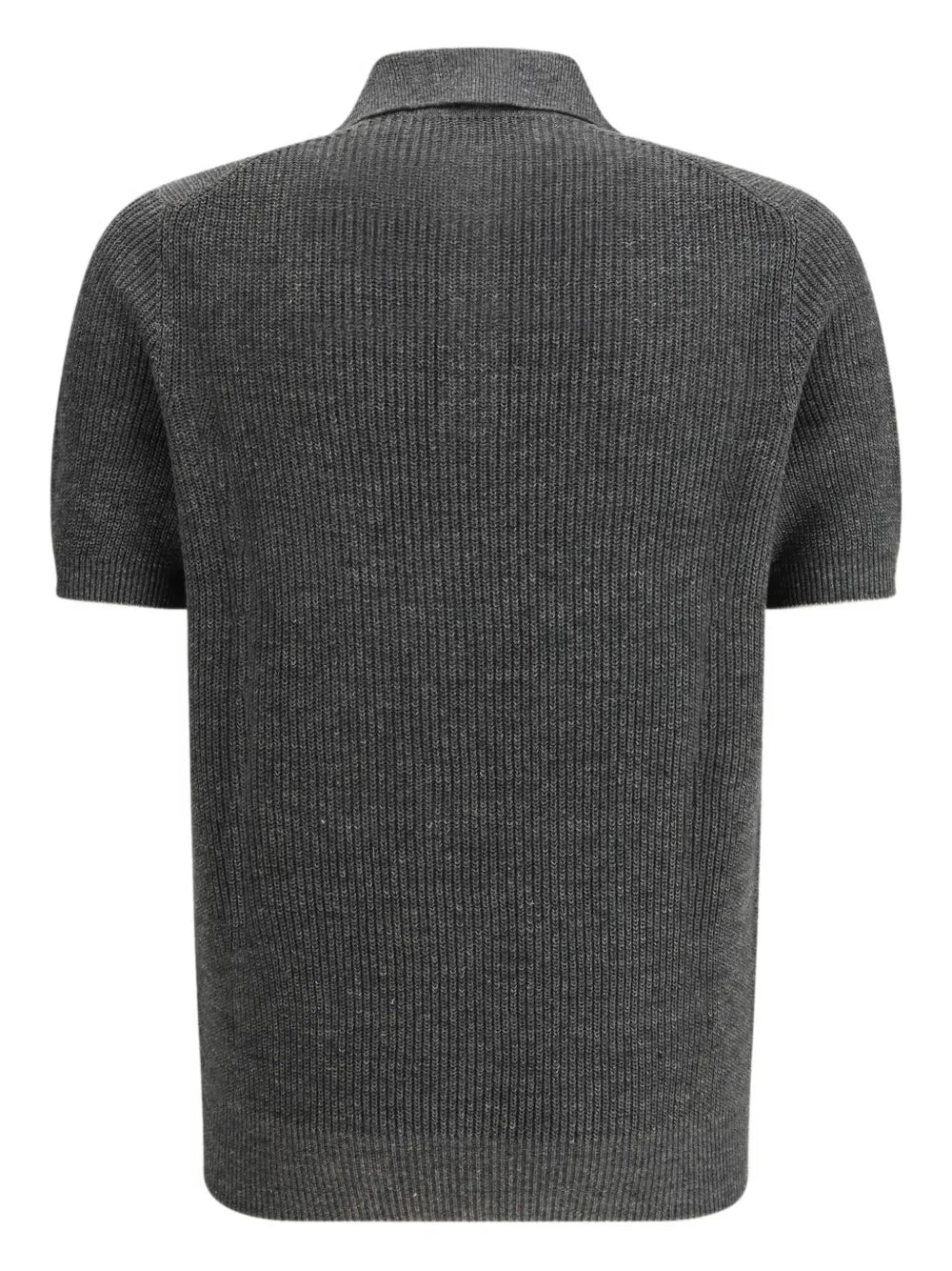 Brunello Cucinelli ribbed button-fastening polo shirt