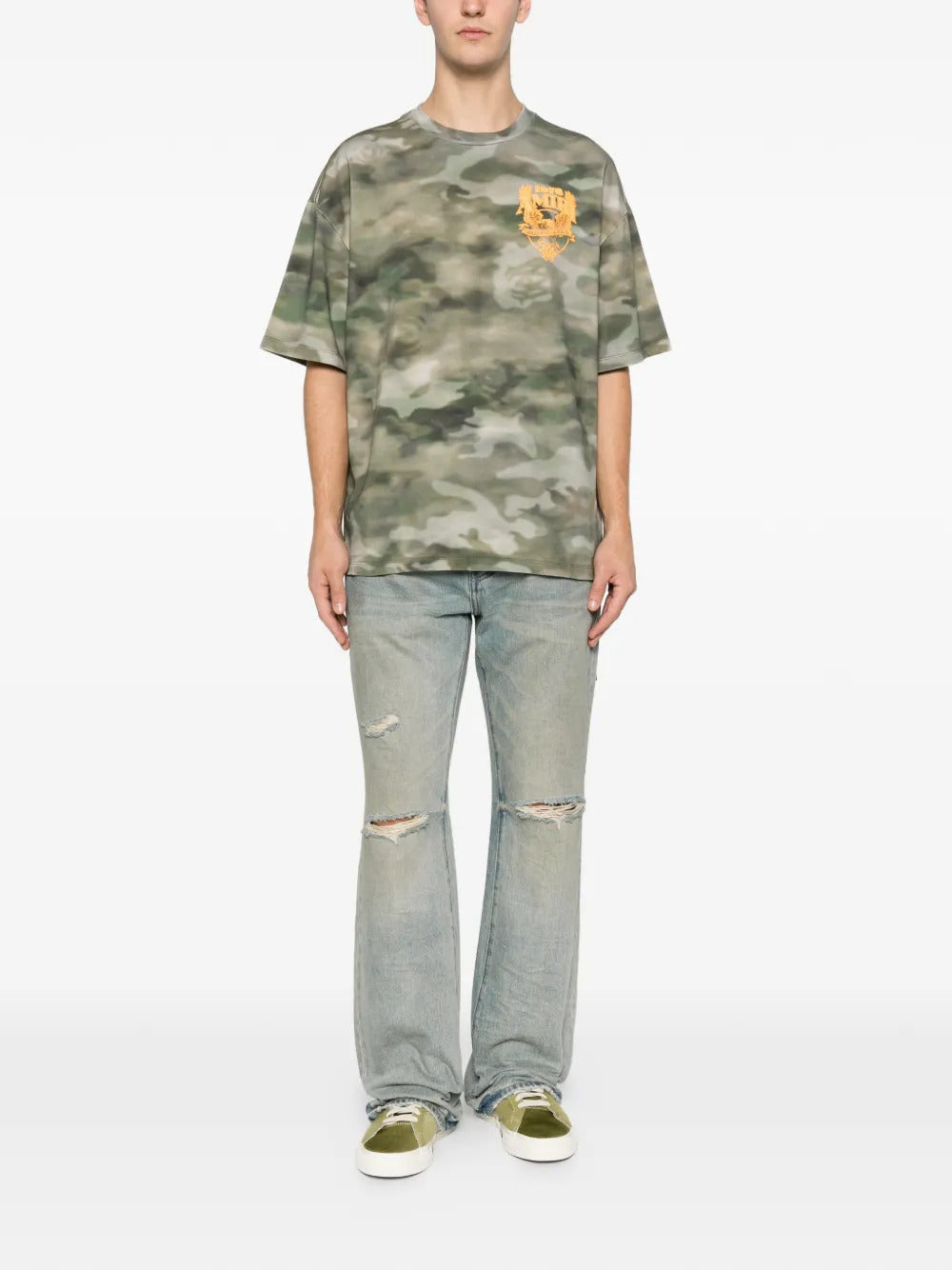 AMIRI  camouflage logo-print T-shirt