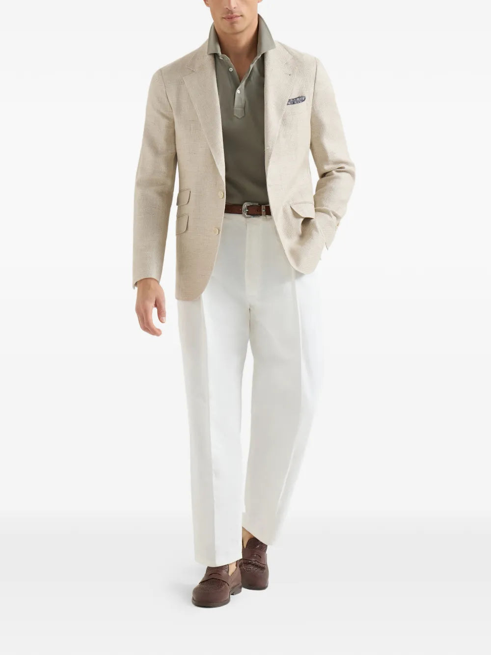 Brunello Cucinelli  faux-layered polo shirt