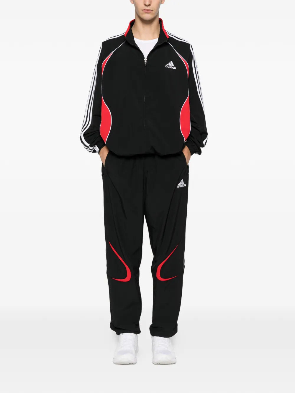adidas stripe detail trousers