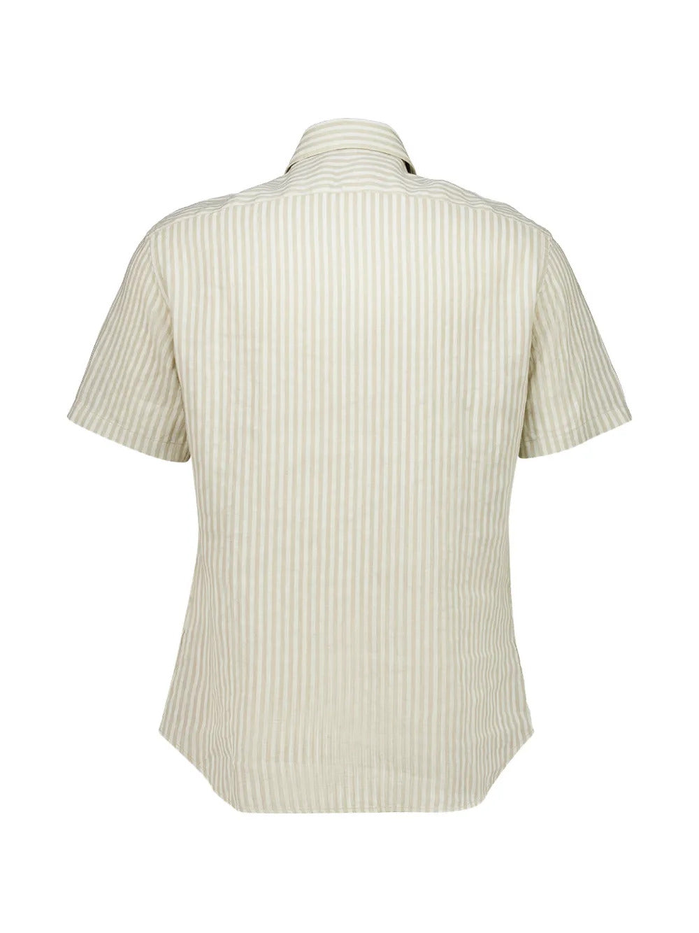 120% Lino striped short-sleeve shirt