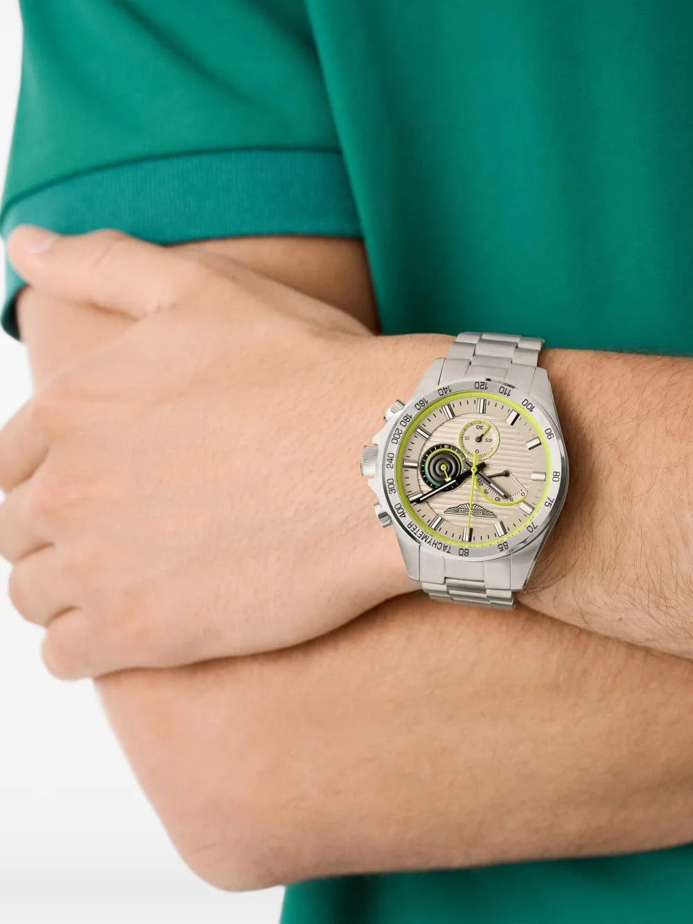 Aston Martin Watches  Silver Tachymeter 44mm Watch