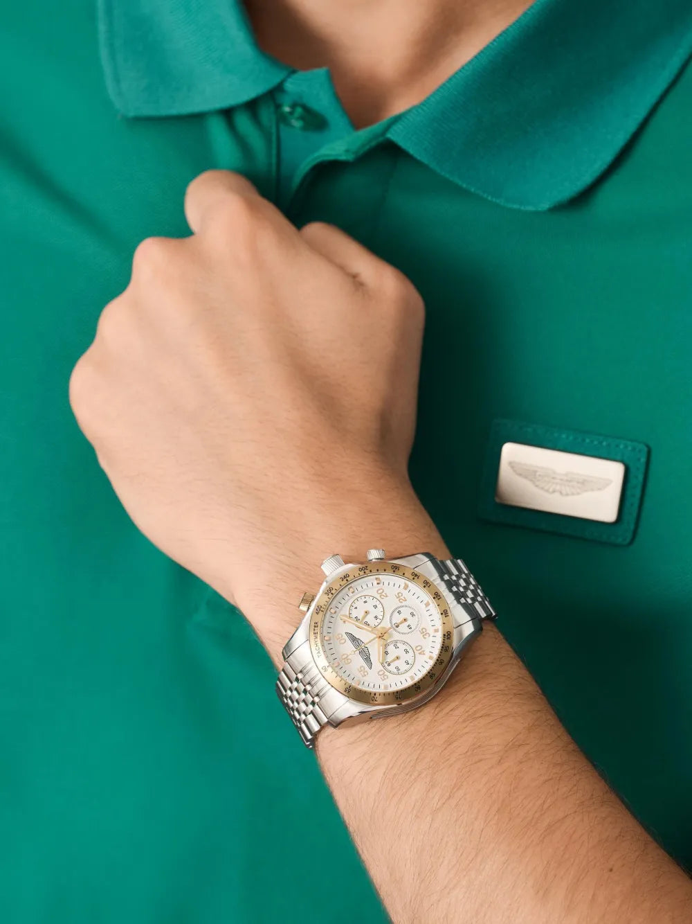 Aston Martin Watches  two tone 44mm watch