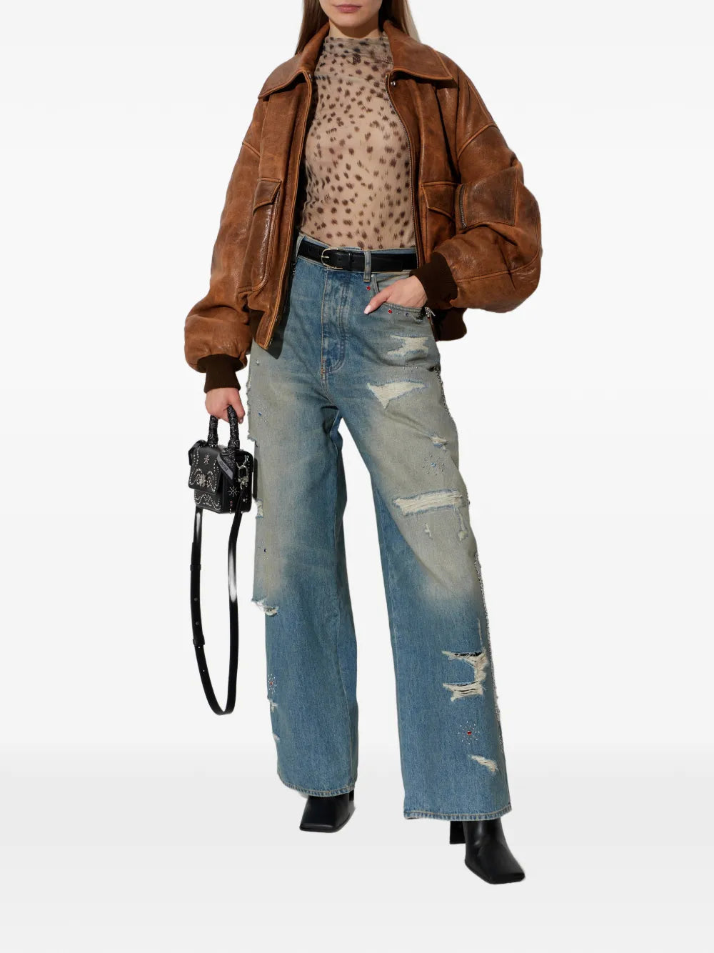 AMIRI distressed embellished jeans