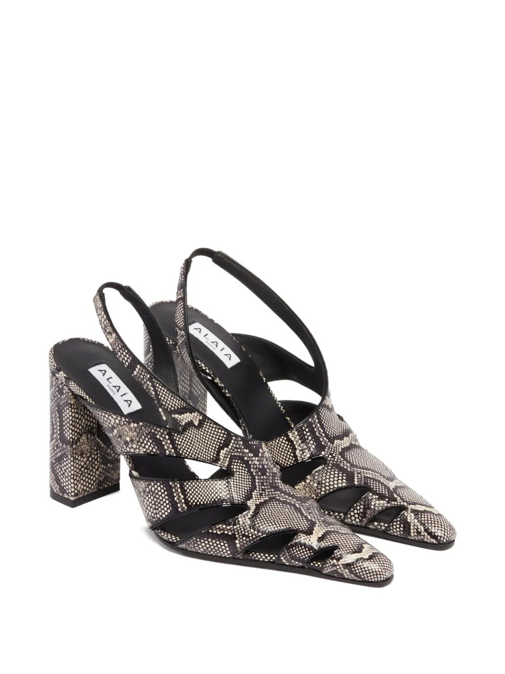 Alaïa  90mm snakeskin-effect engraved pumps