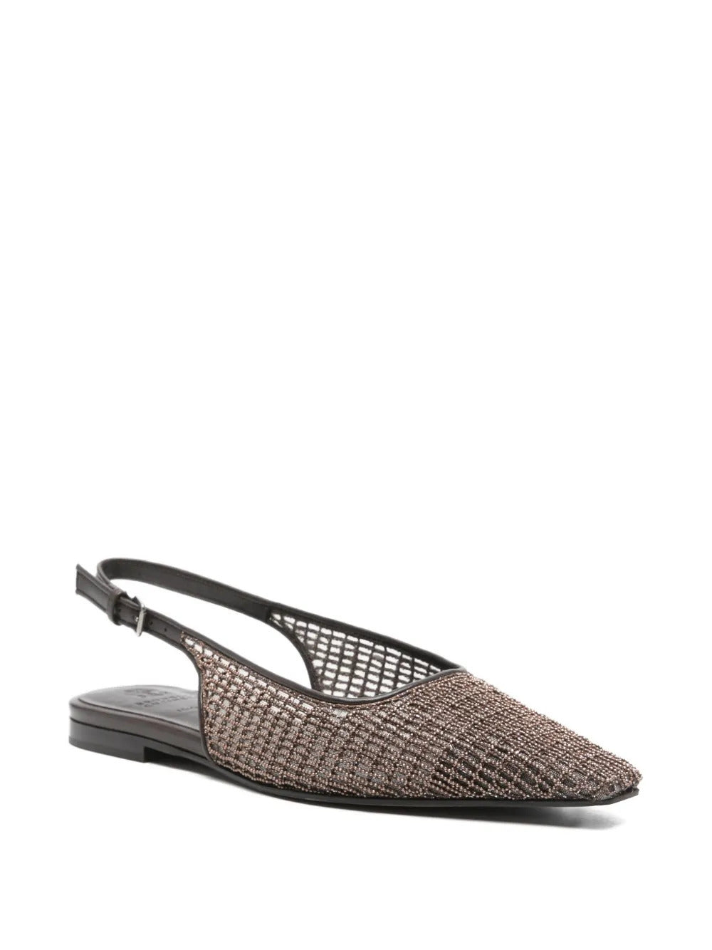 Brunello Cucinelli embellished pointed flat pumps