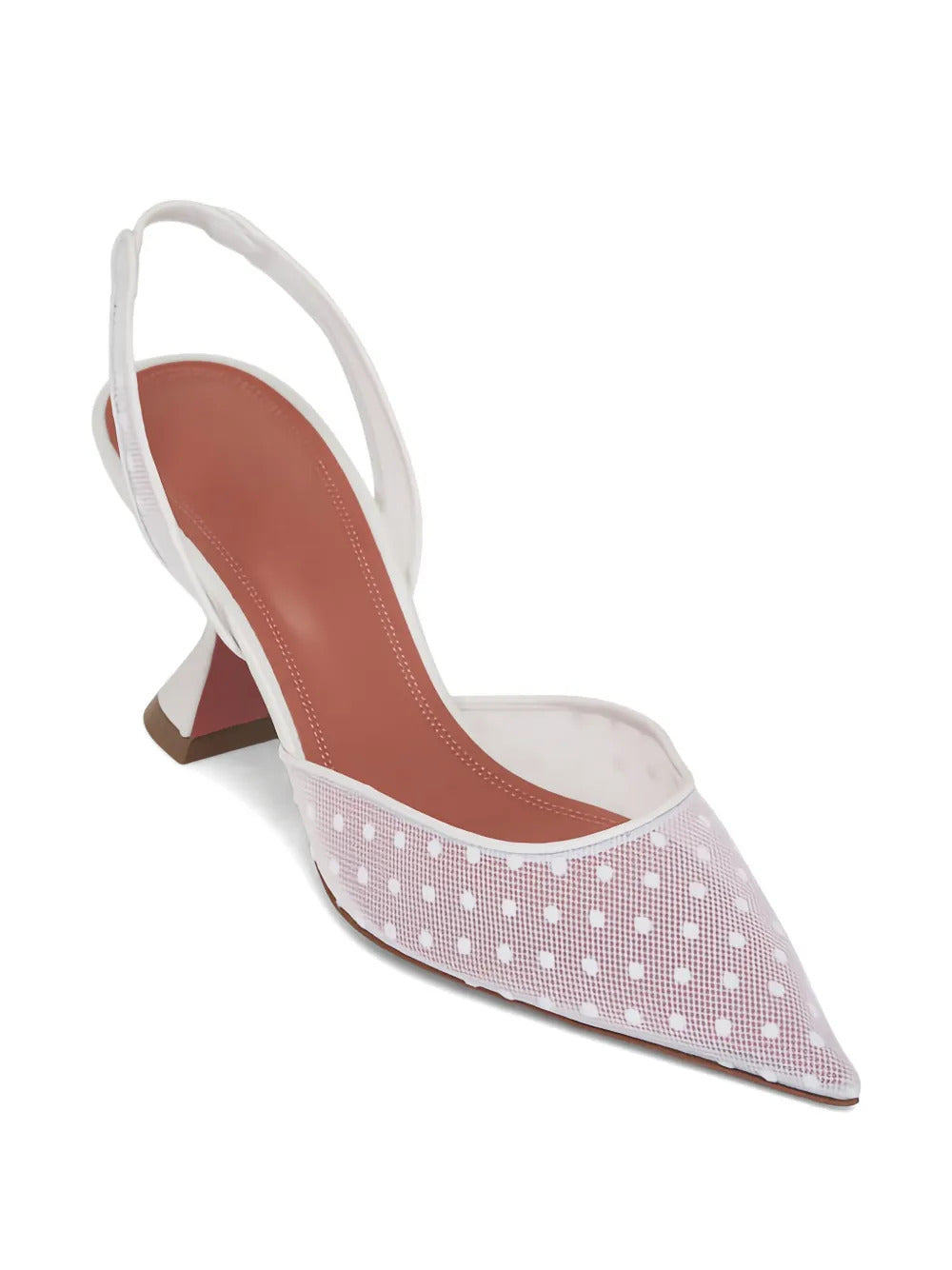 Amina Muaddi  Holli dotted slingback pumps