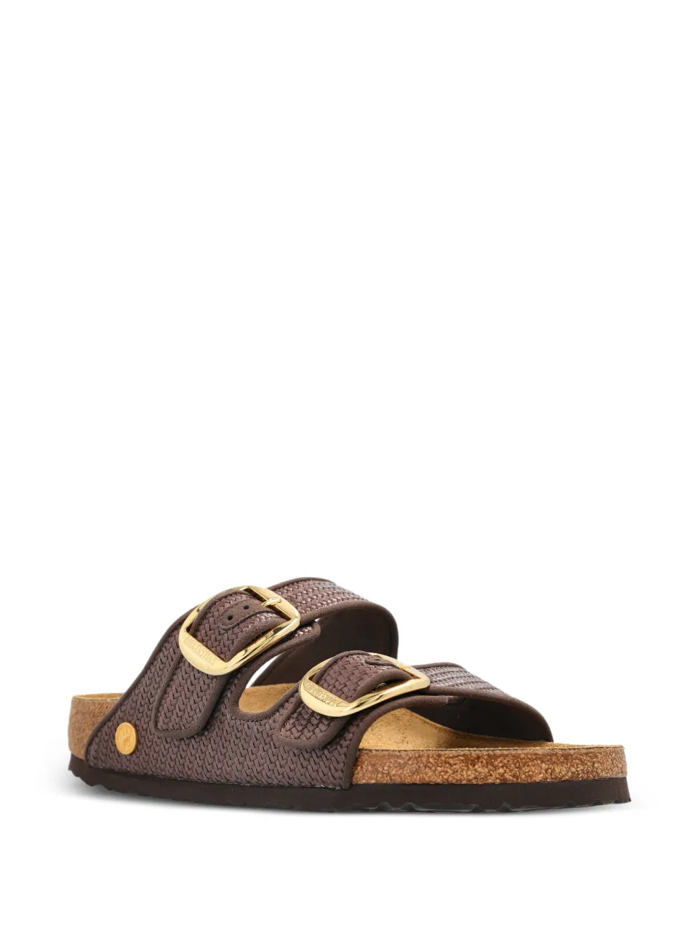 Birkenstock Arizona raffia buckle-strap sandals