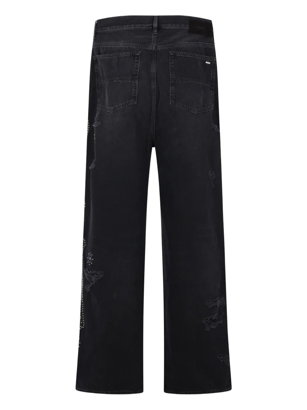 AMIRI studded ripped wide-leg jeans