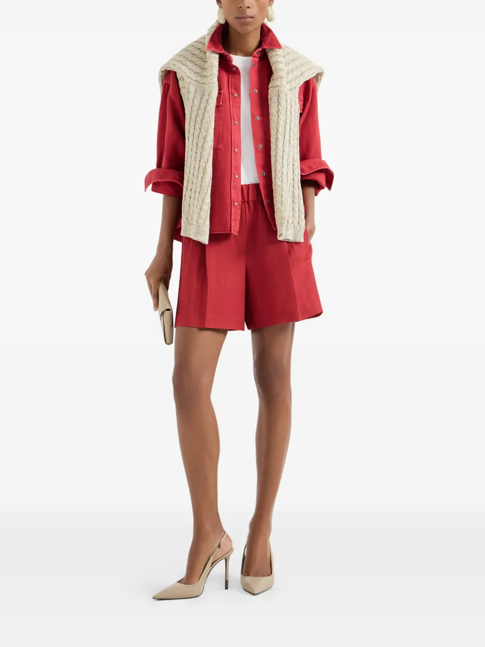 Brunello Cucinelli  pocket garment-dyed shirt