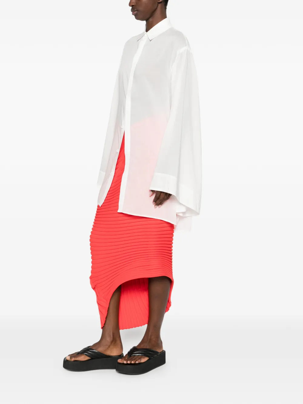 Yohji Yamamoto  bell-sleeve shirt