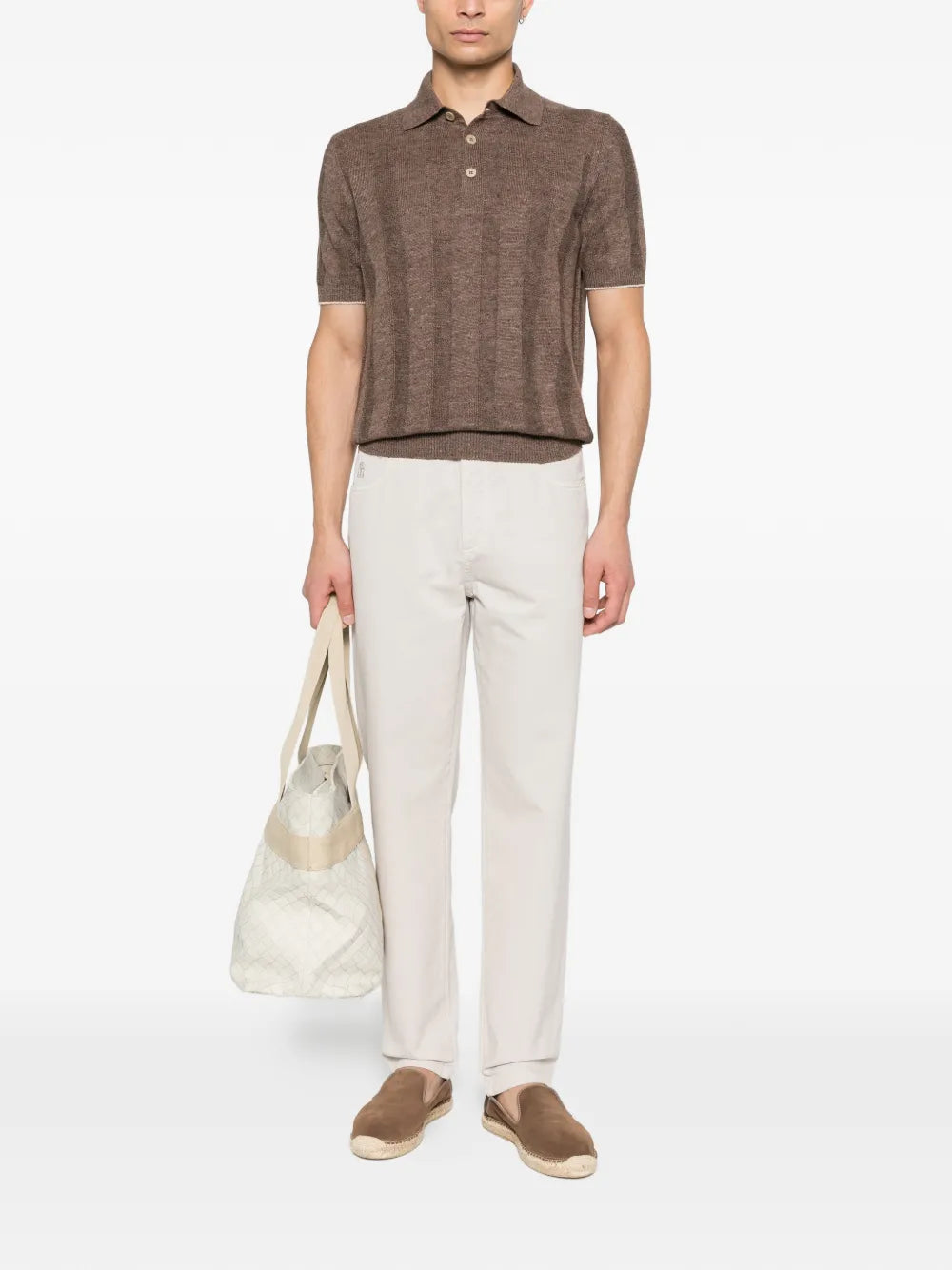 Brunello Cucinelli  ribbed polo shirt