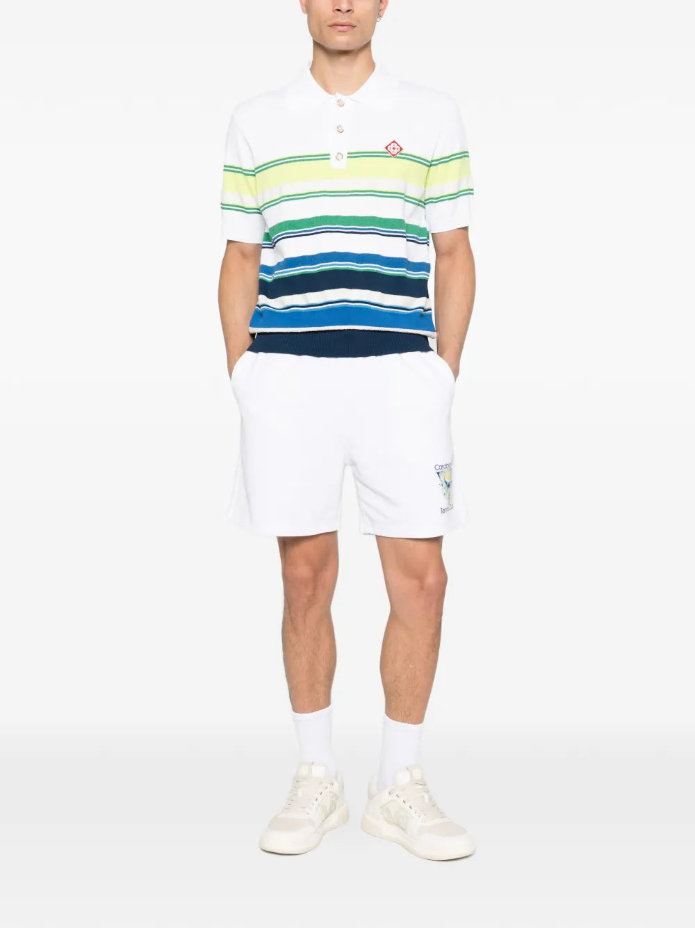 Casablanca  striped polo shirt