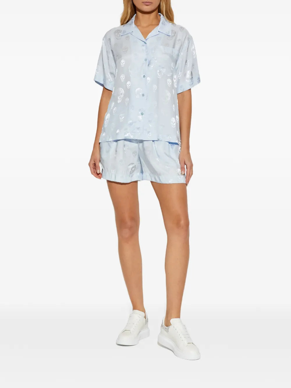 Alexander McQueen skull-print button shirt