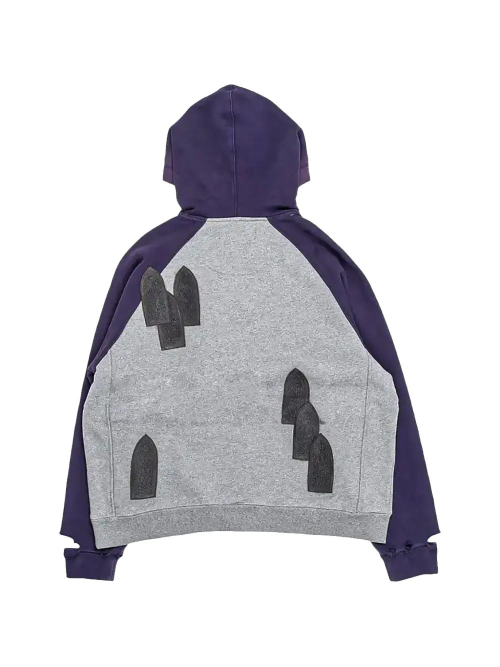Who Decides War  faded appliqué hoodie