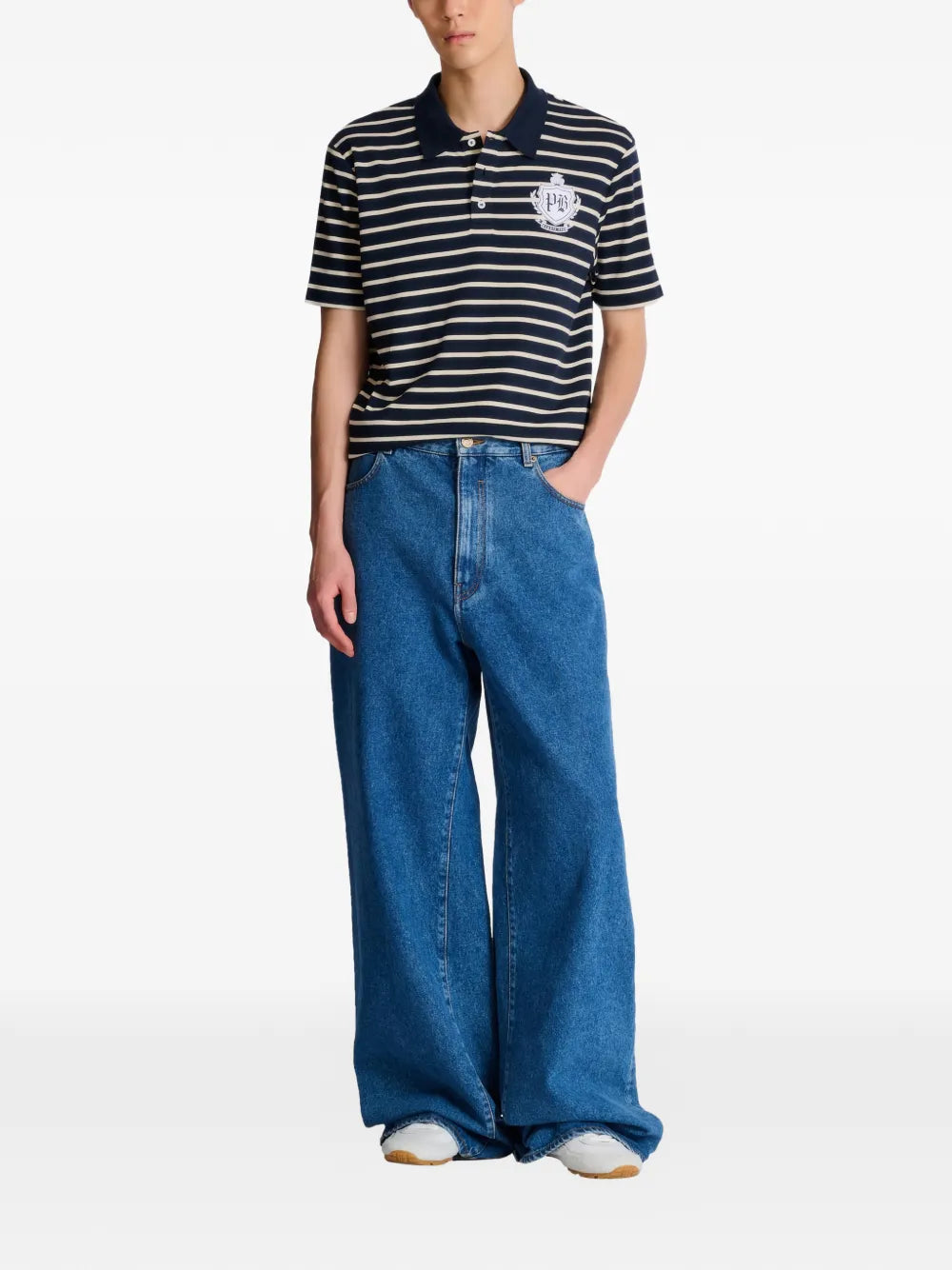 Balmain  striped polo shirt