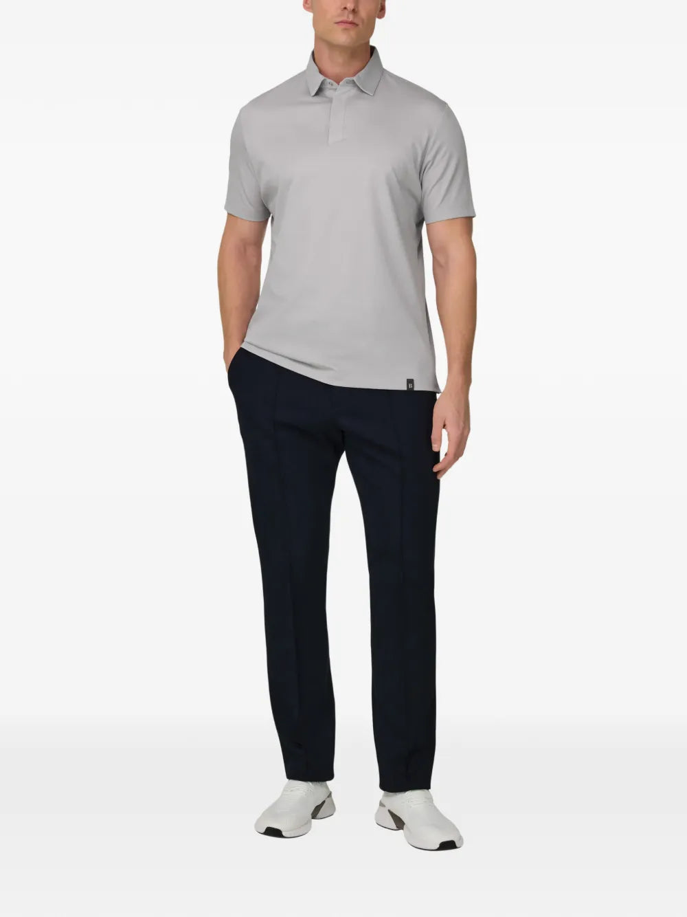 Boggi Milano metal stud polo shirt