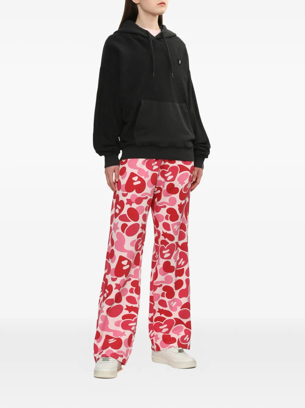 A BATHING APE® heart print top