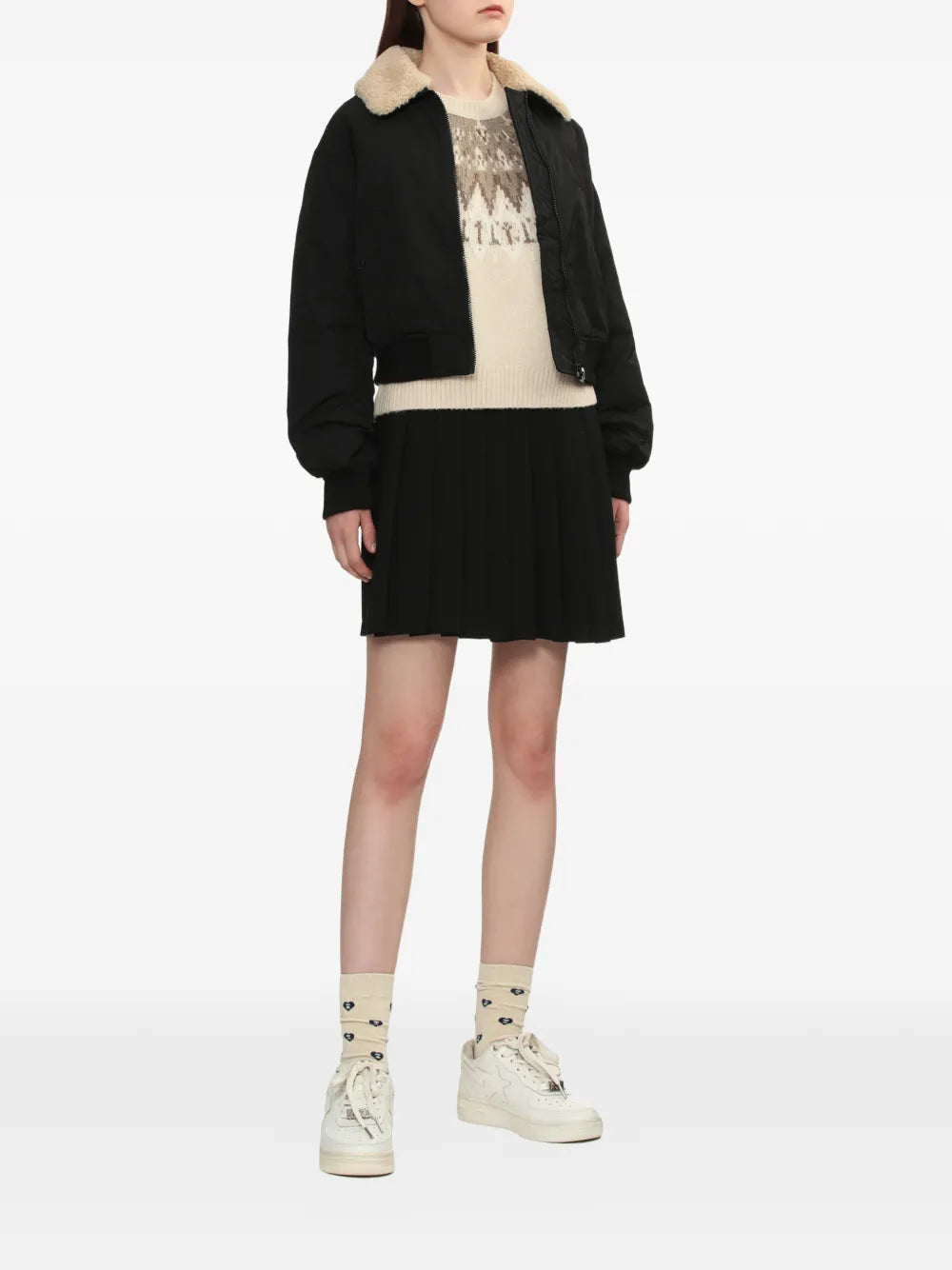 A BATHING APE®  collared heart jacket