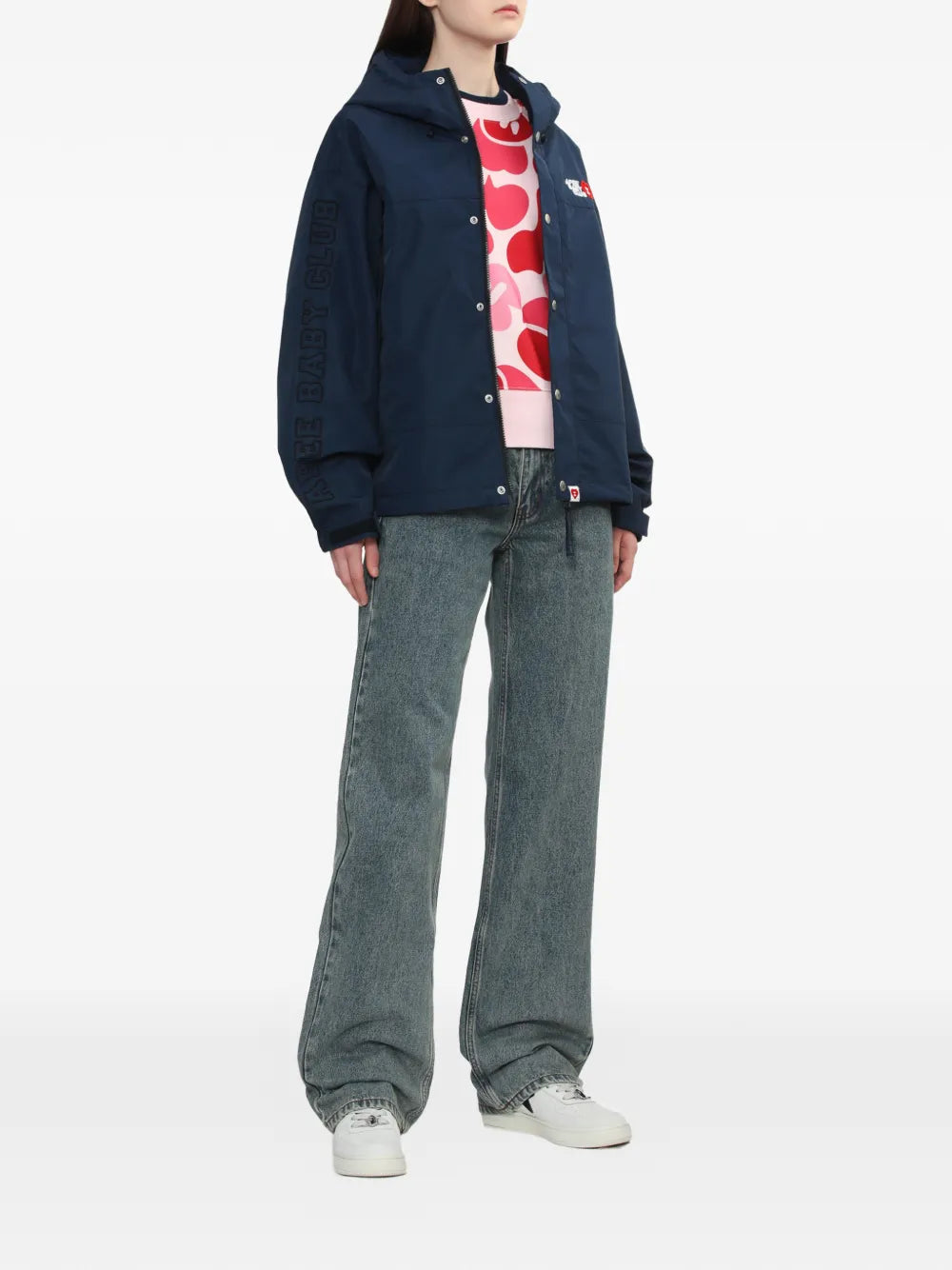 A BATHING APE®  logo hooded jacket