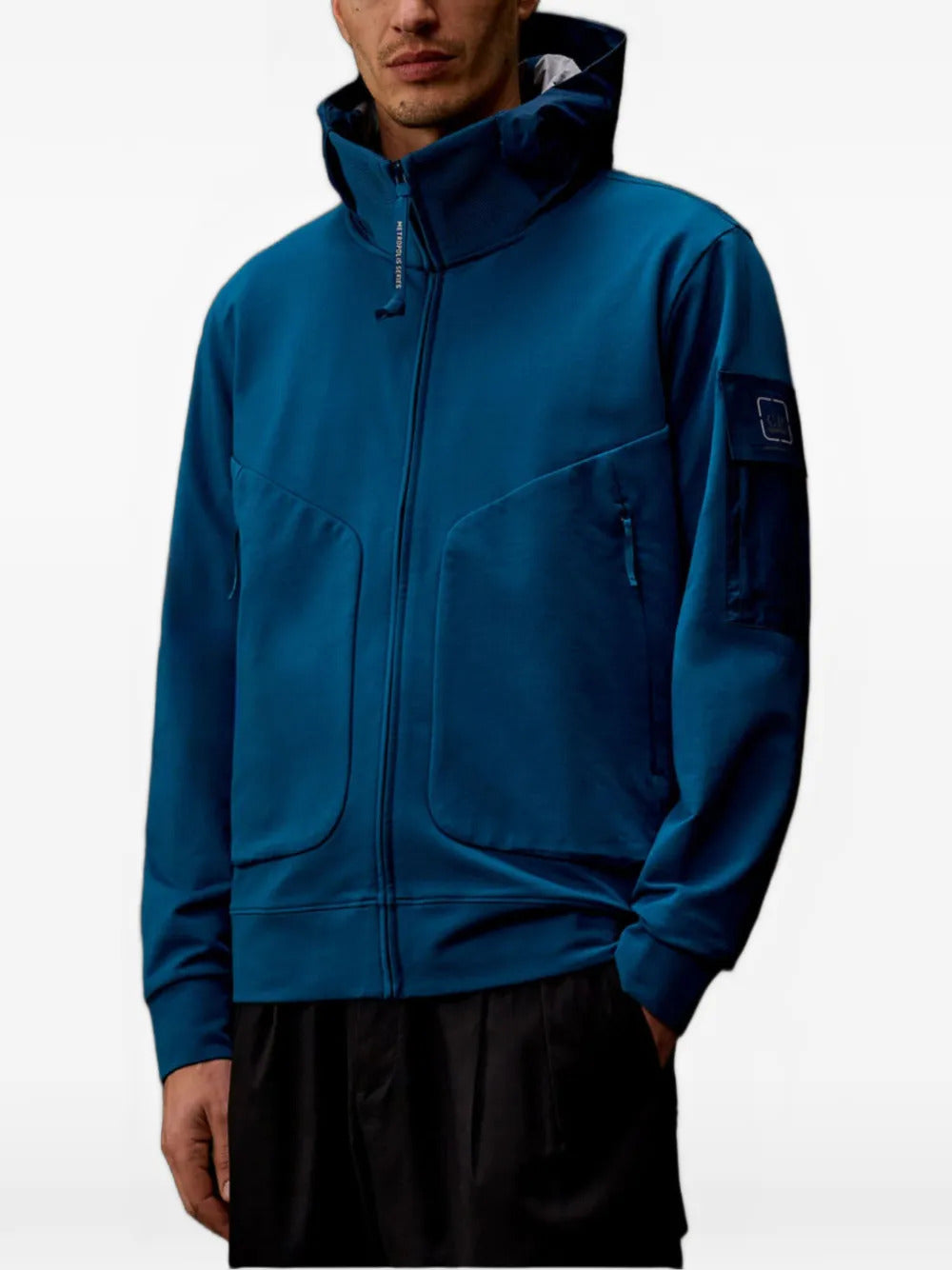 C.P. Company  metropolis series stretch fleece mixed hooded hoodie