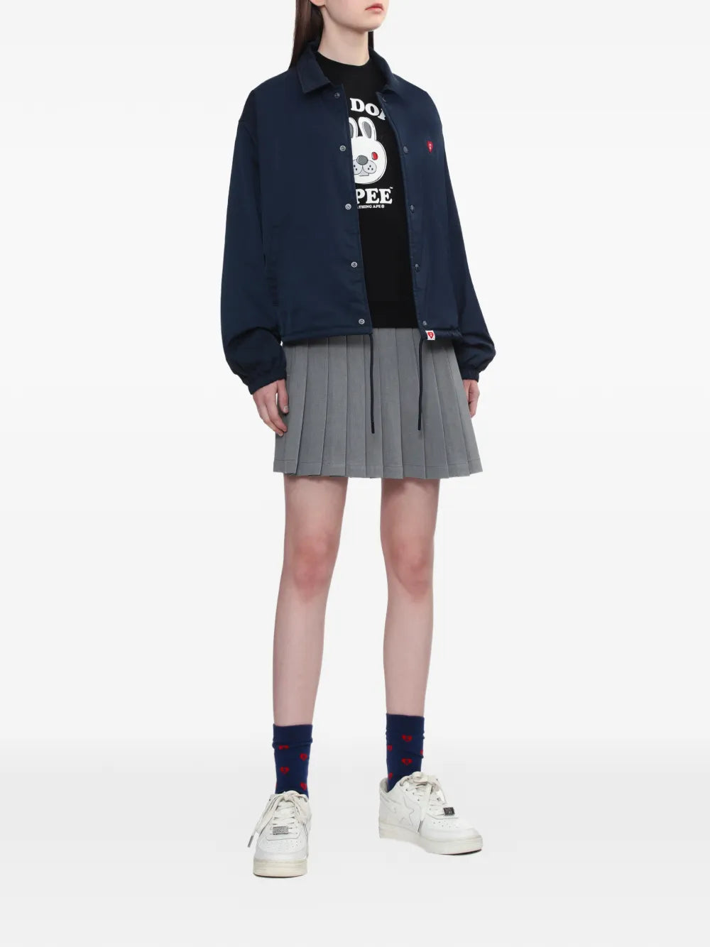 A BATHING APE®  heart-appliqué jacket