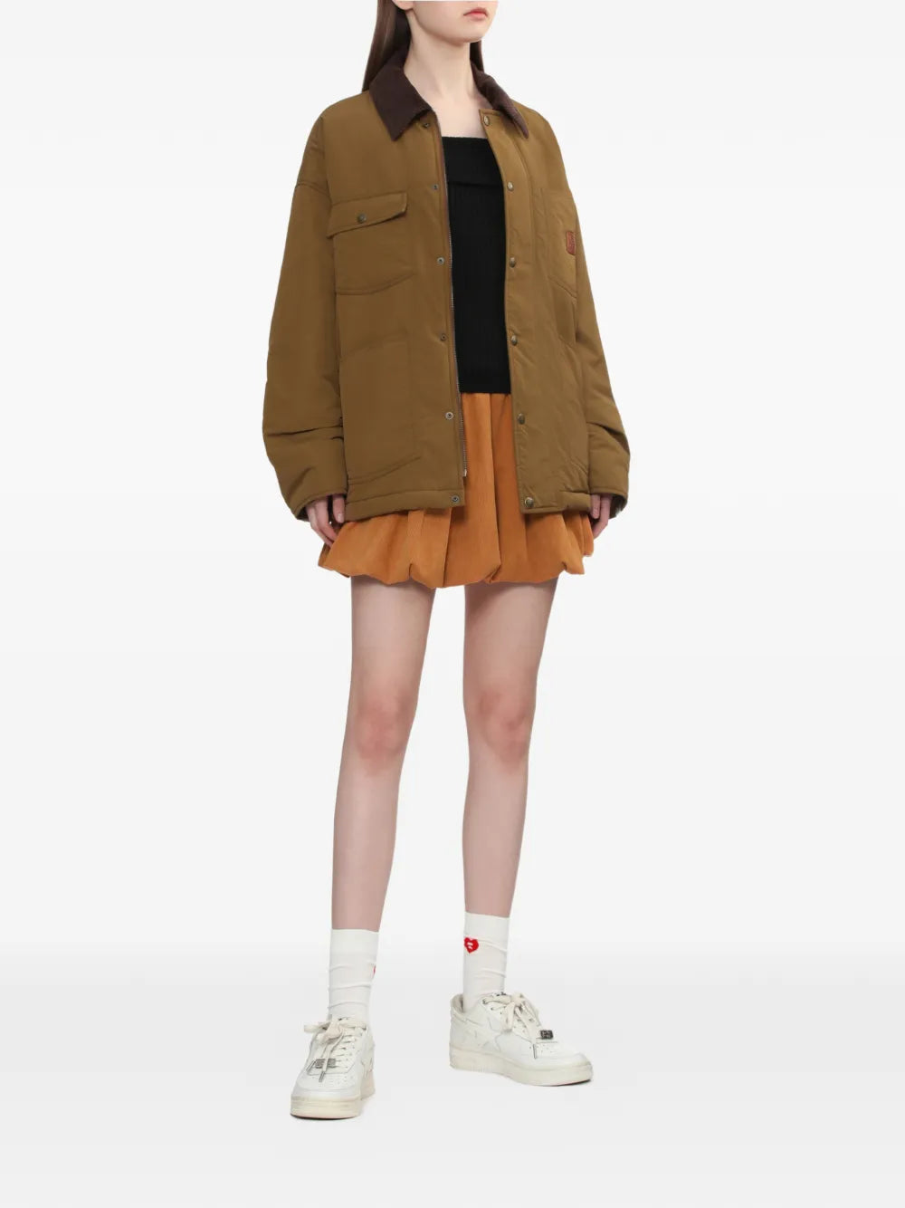 A BATHING APE®  corduroy-collar utility jacket