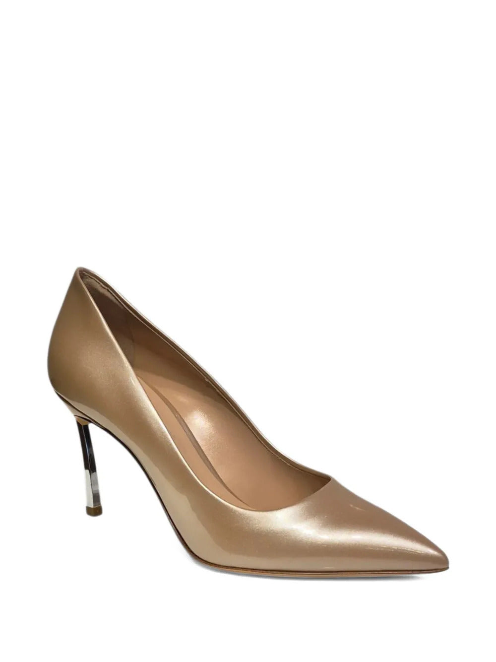 Casadei pointed-toe sculptural heel pumps
