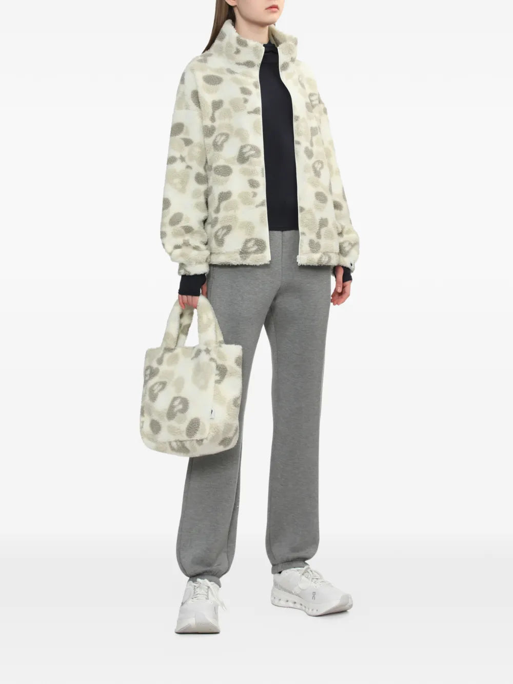 A BATHING APE®  printed zip-up fleece jacket
