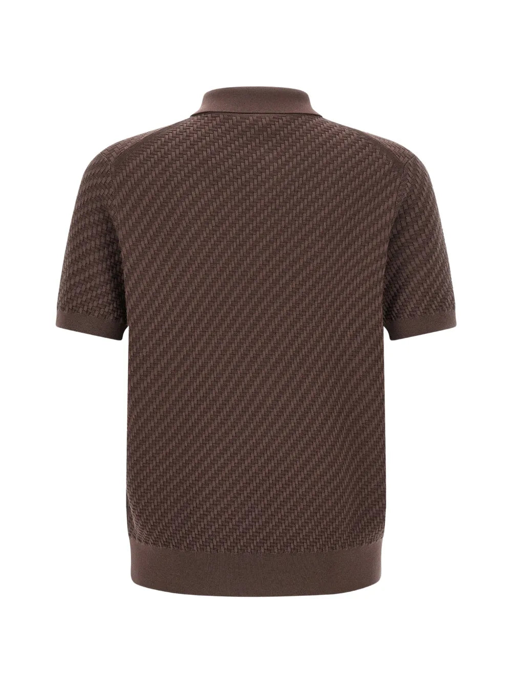 Brioni  patterned-jacquard polo shirt