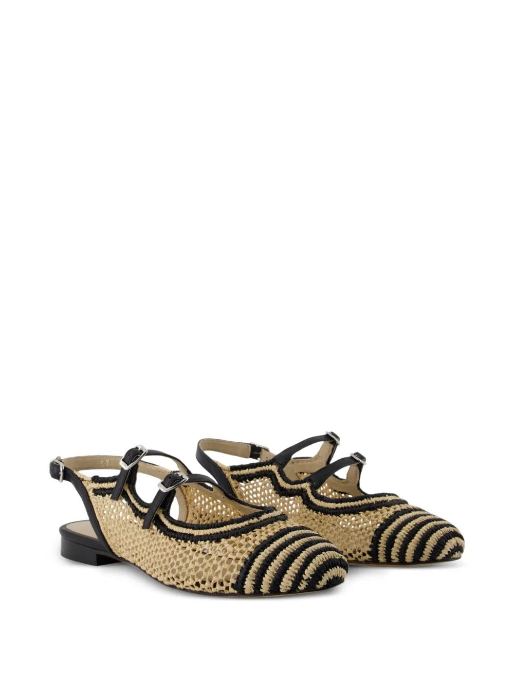 Carel Paris  Balma raffia buckled pumps