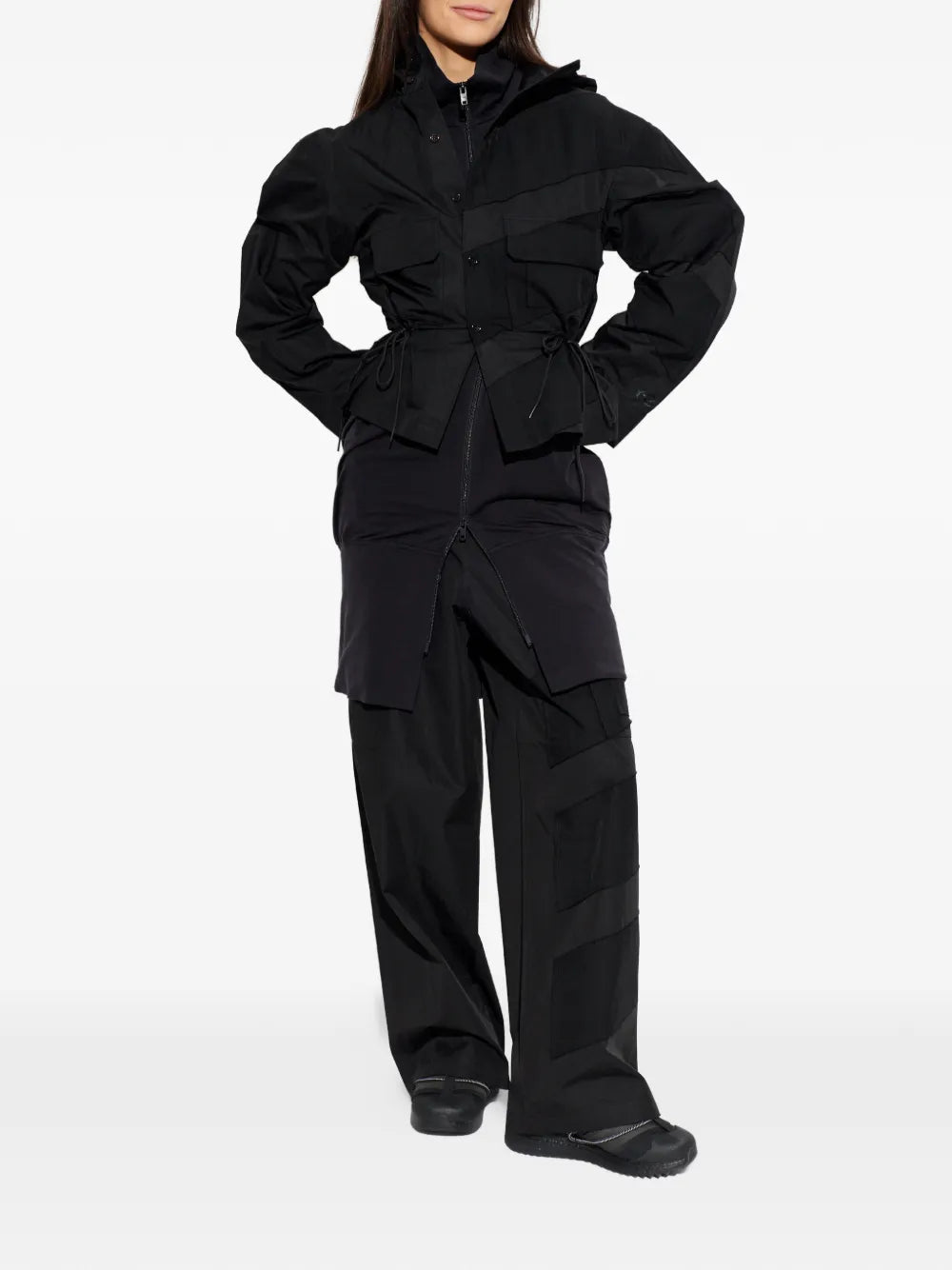 Y-3 panelled cotton jacket