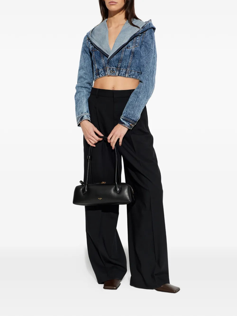Alaïa hooded cropped jacket