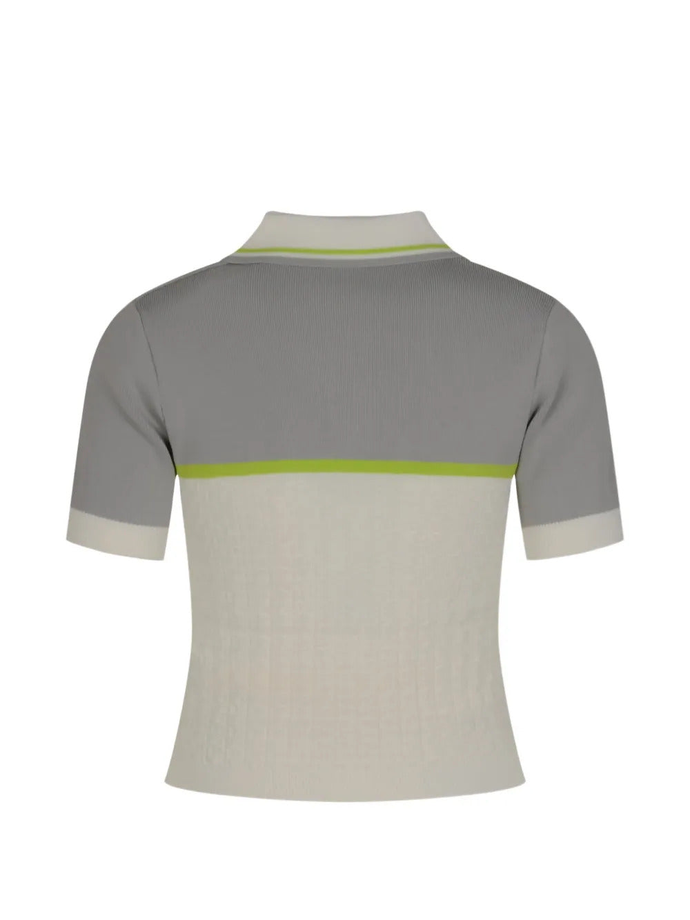 Casablanca  zip-up striped polo top