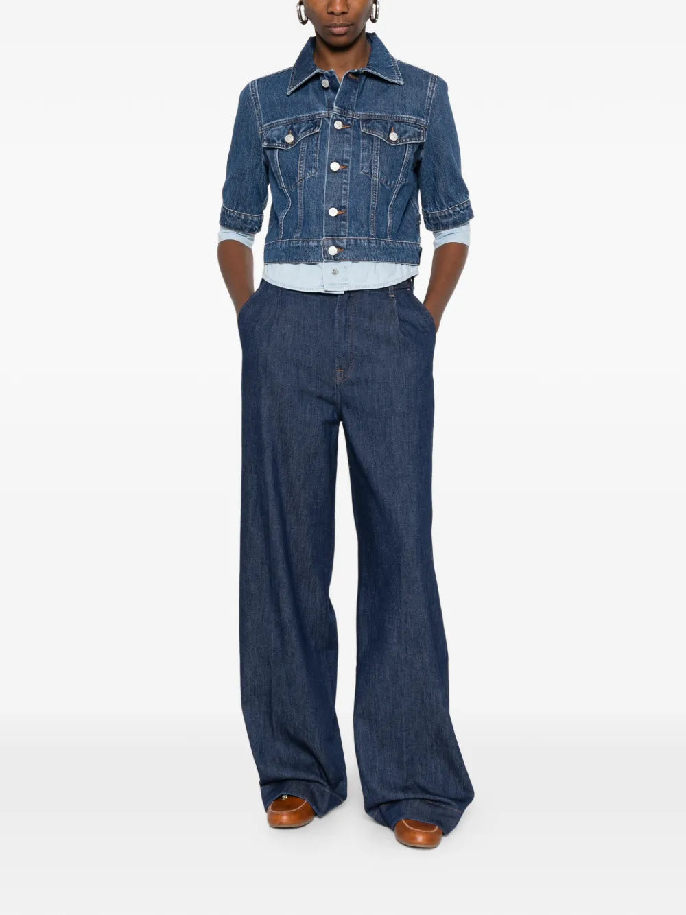 7 For All Mankind pleated jeans
