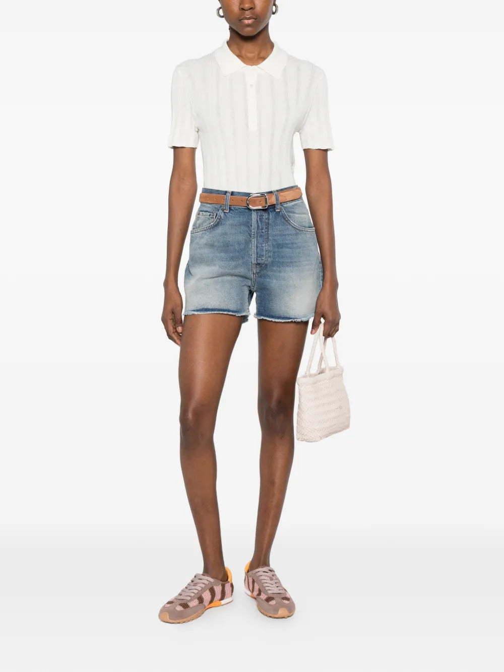 BOMPARD  ribbed polo top