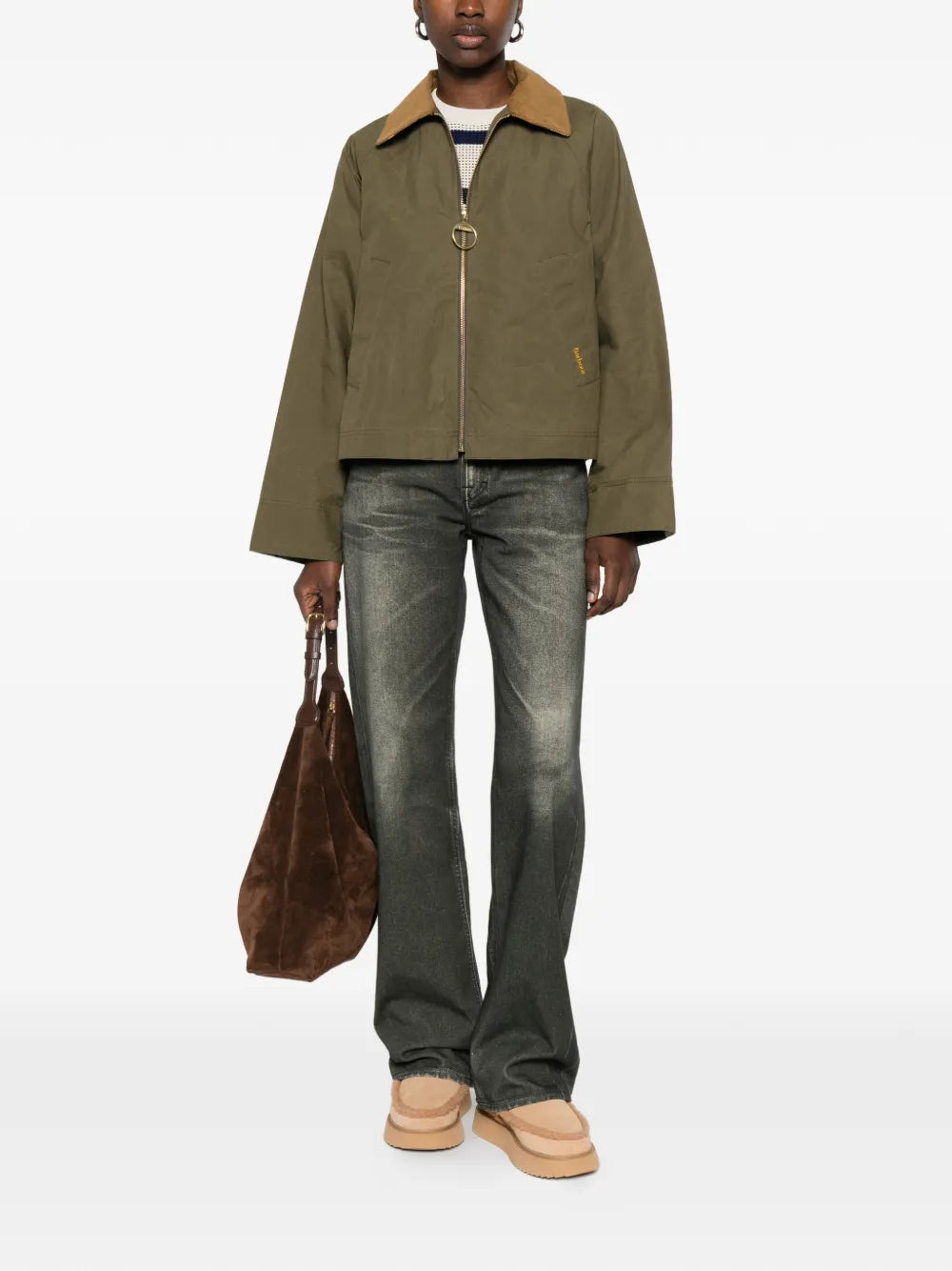 Barbour  corduroy-collar jacket