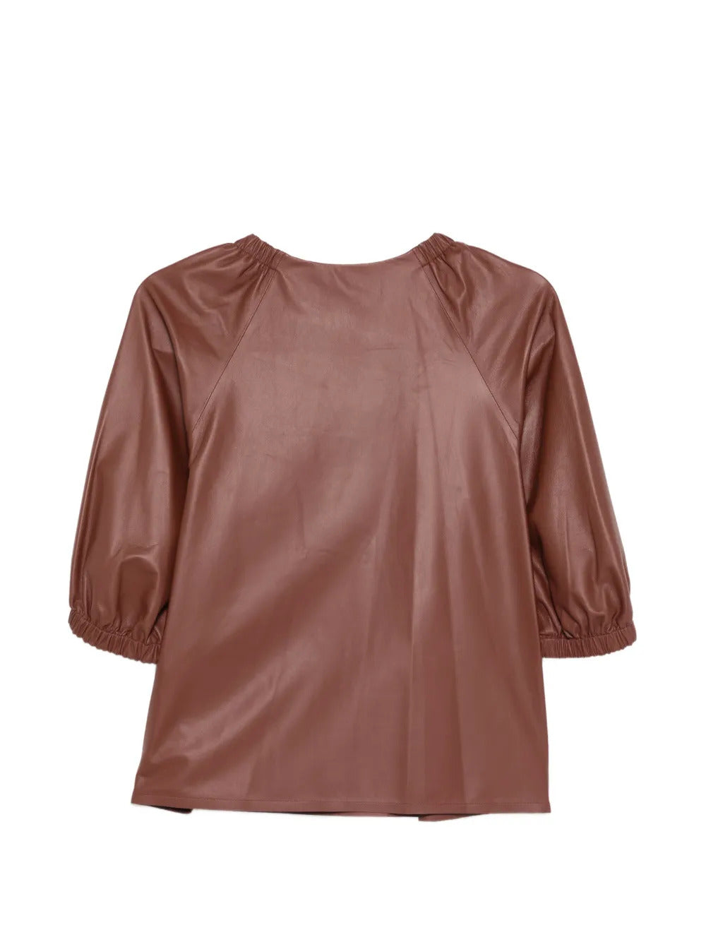 Yves Salomon  gathered leather top