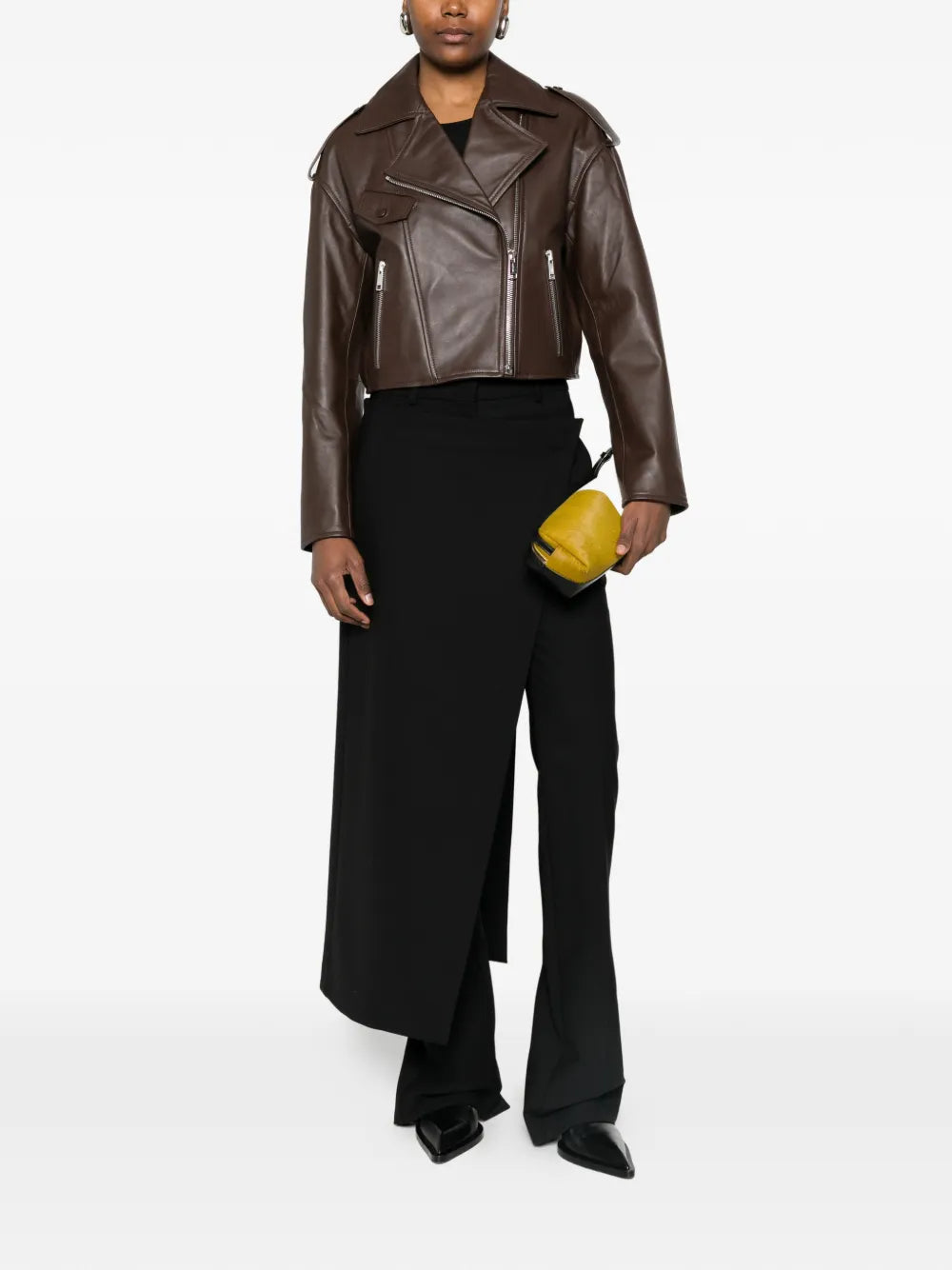 Yves Salomon  zip-fastening leather jacket