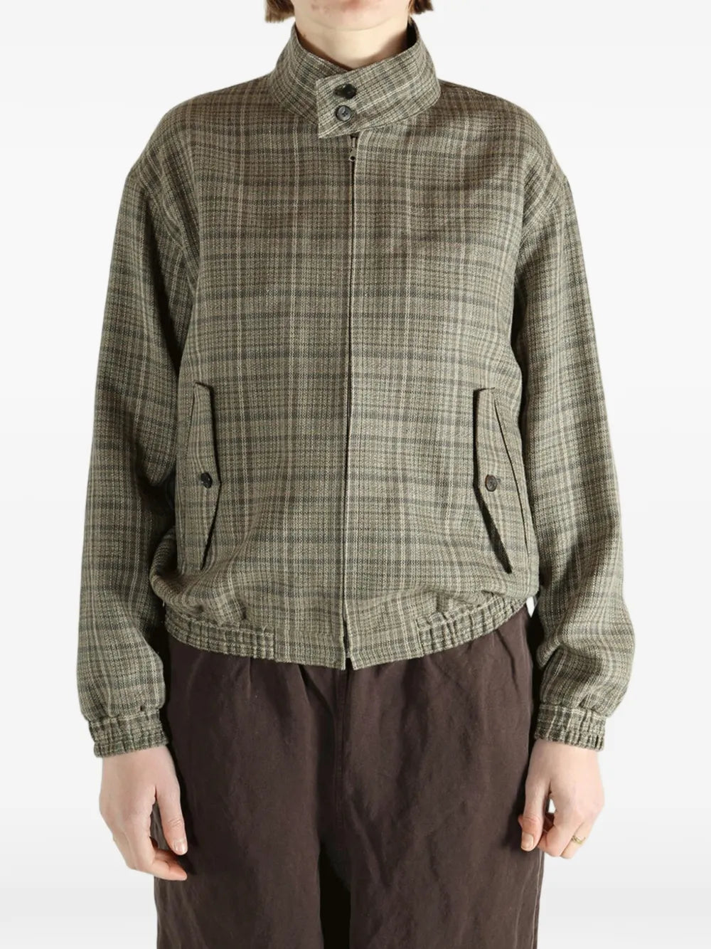 Auralee check zipped jacket - Image 4