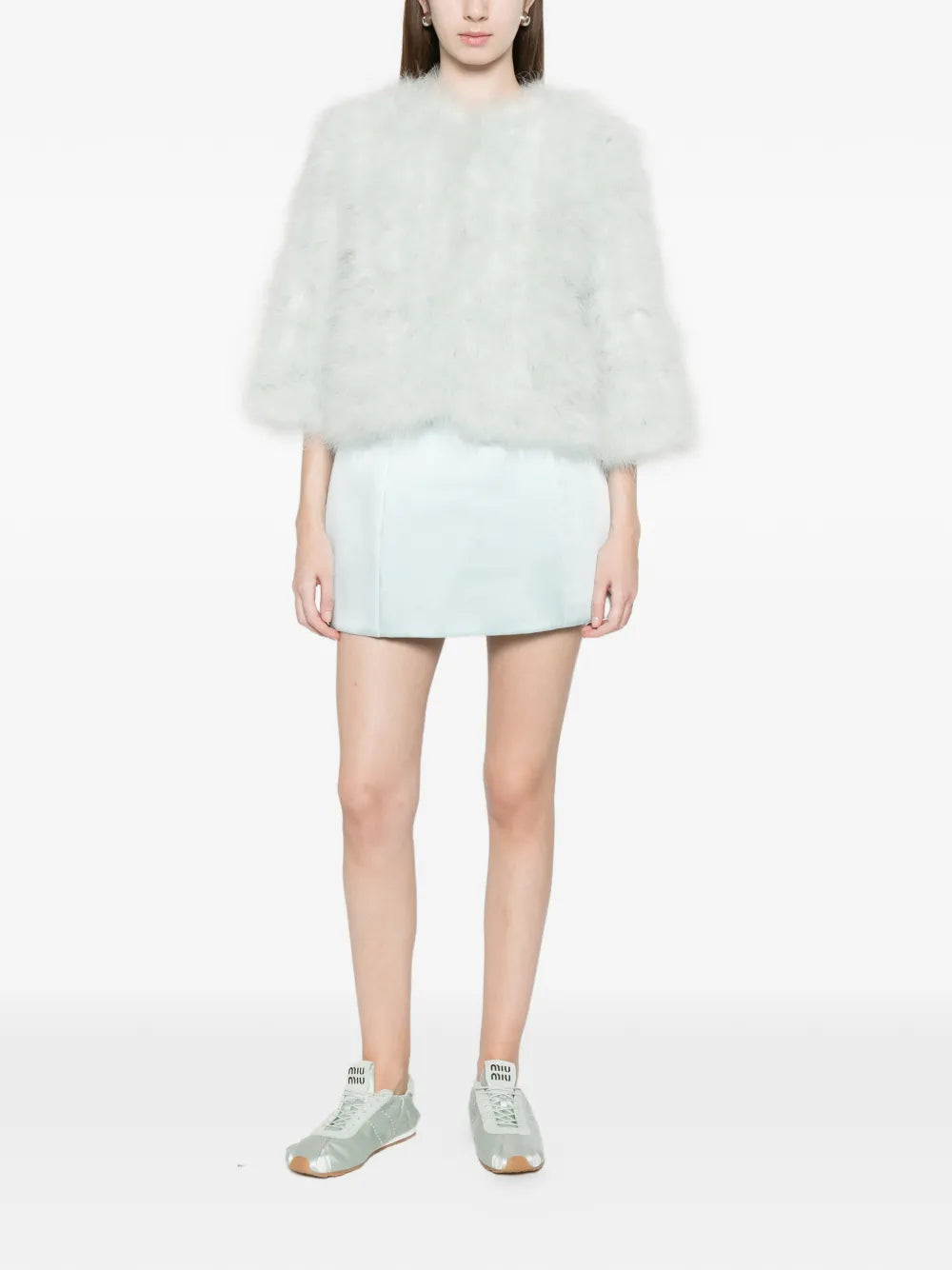 Yves Salomon  round neck jacket