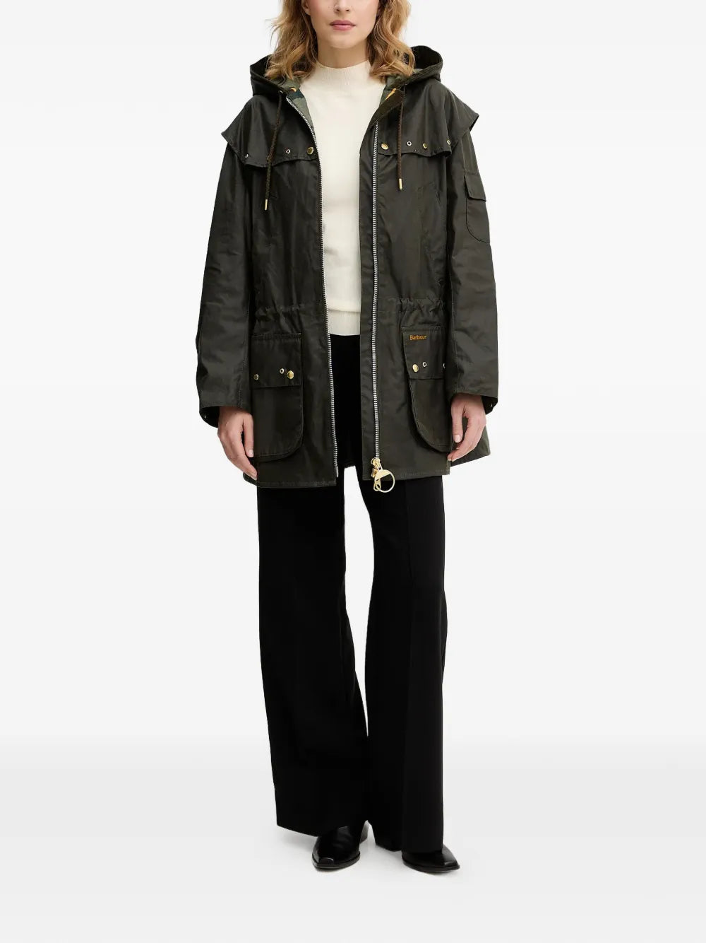 Barbour drawstring hooded jacket